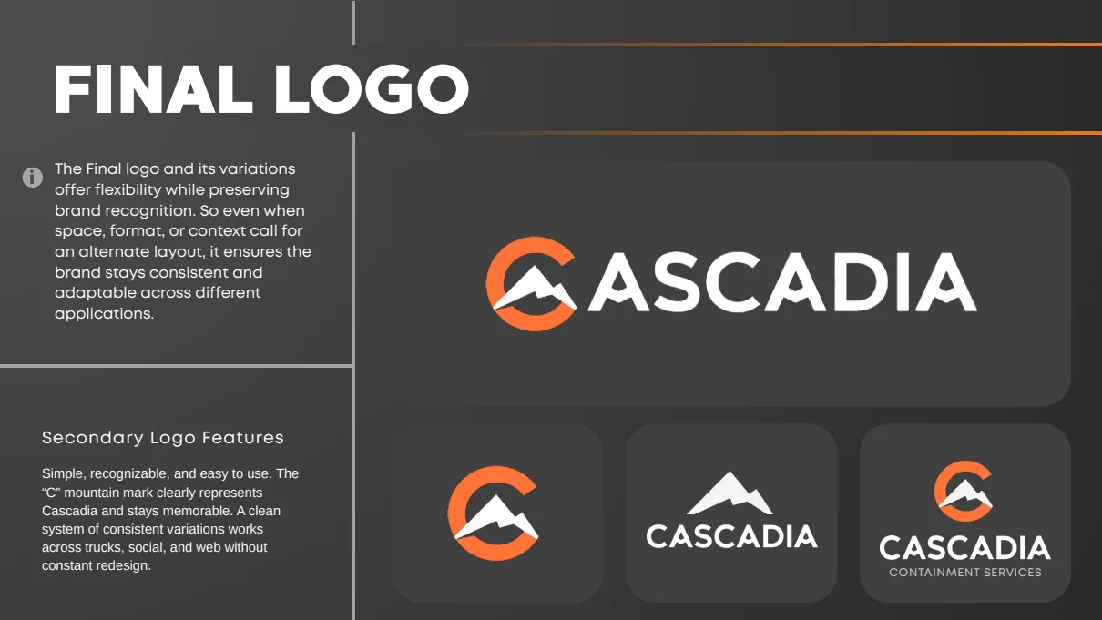 Cascadia final logo system